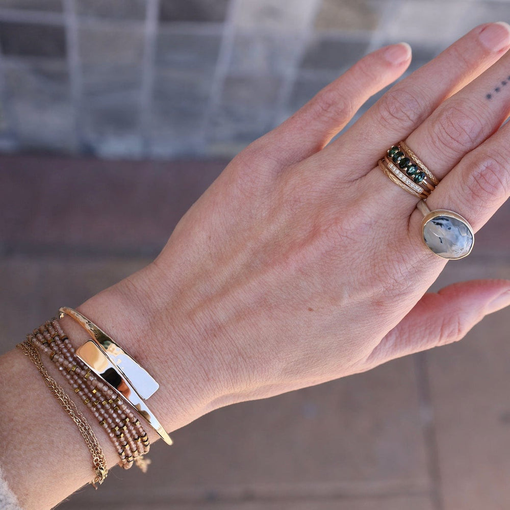 
                      
                        RNG-14K Jamie Joseph Oval Inverted Moss Agate Ring
                      
                    