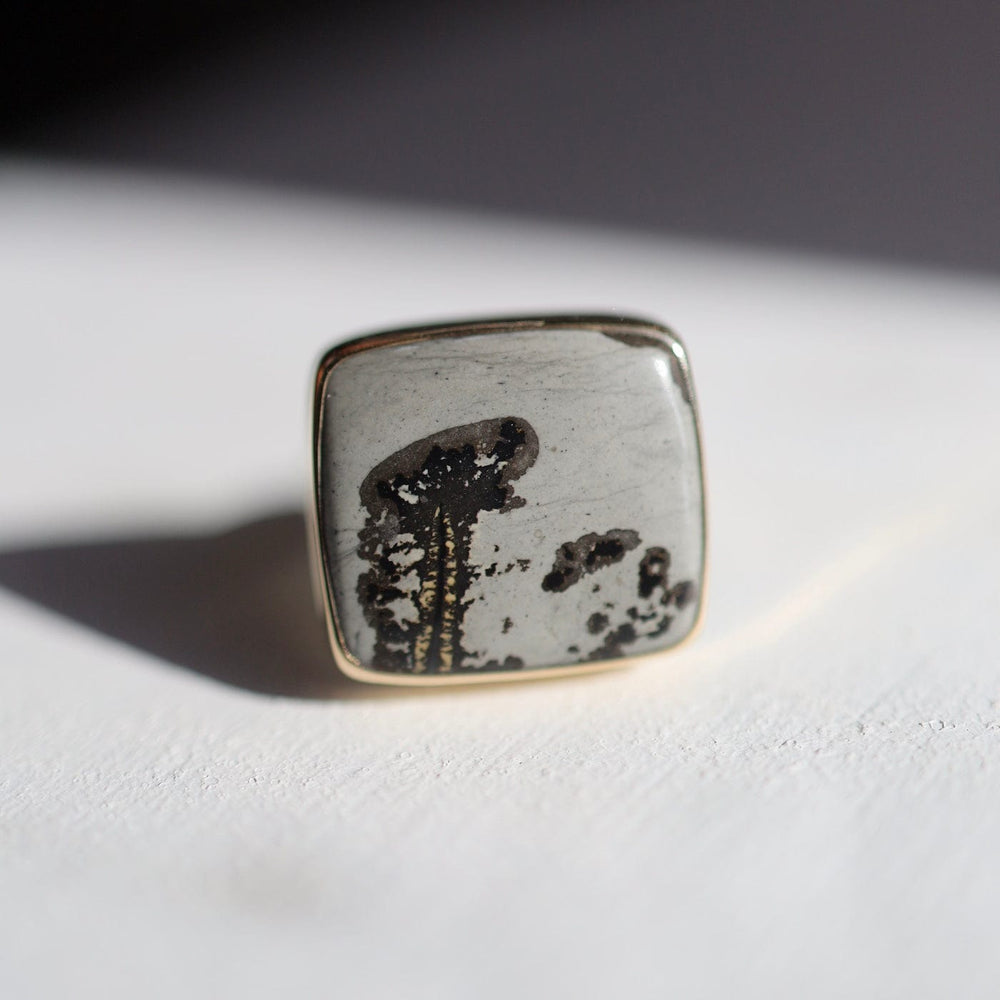 
                      
                        RNG-14K Jamie Joseph Rectangular Picture Jasper Ring
                      
                    