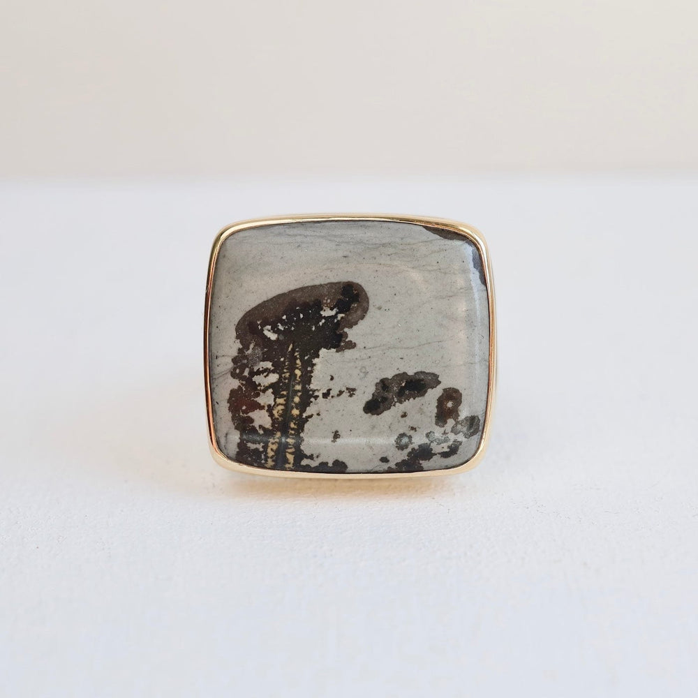 
                      
                        RNG-14K Jamie Joseph Rectangular Picture Jasper Ring
                      
                    