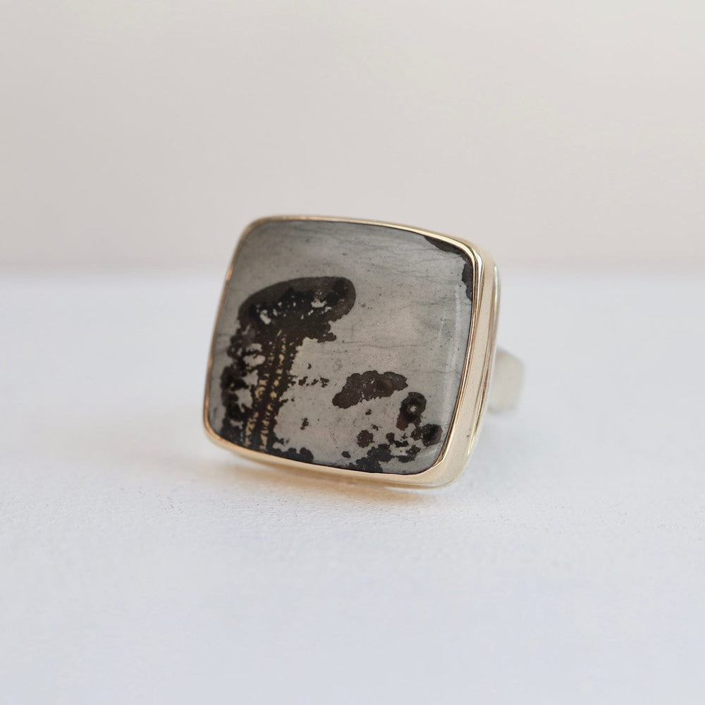 
                      
                        RNG-14K Jamie Joseph Rectangular Picture Jasper Ring
                      
                    