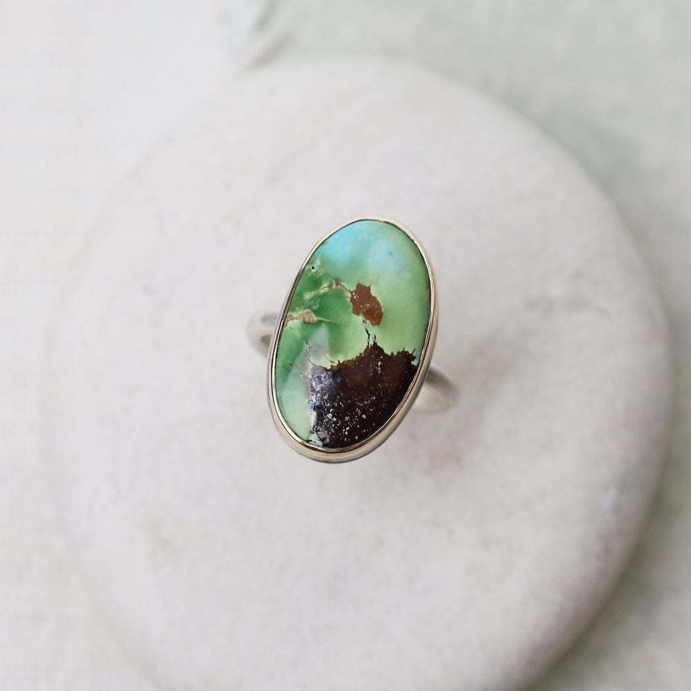 
                      
                        RNG-14K Jamie Joseph Vertical Oval Sonoran Mountain Turquoise Ring
                      
                    