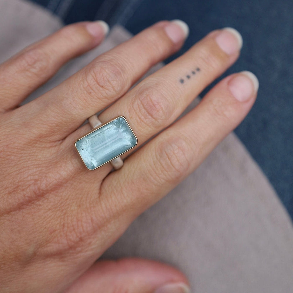 
                      
                        RNG-14K Jamie Joseph Vertical Rectangular Inverted Aquamarine Ring
                      
                    