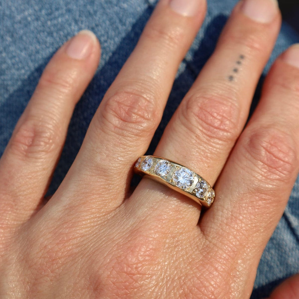 
                  
                    RNG-14K Nine Stone Lab Grown Diamond Band Ring
                  
                