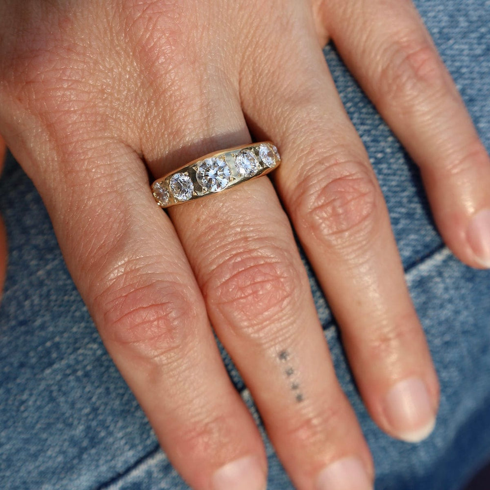 
                  
                    RNG-14K Nine Stone Lab Grown Diamond Band Ring
                  
                