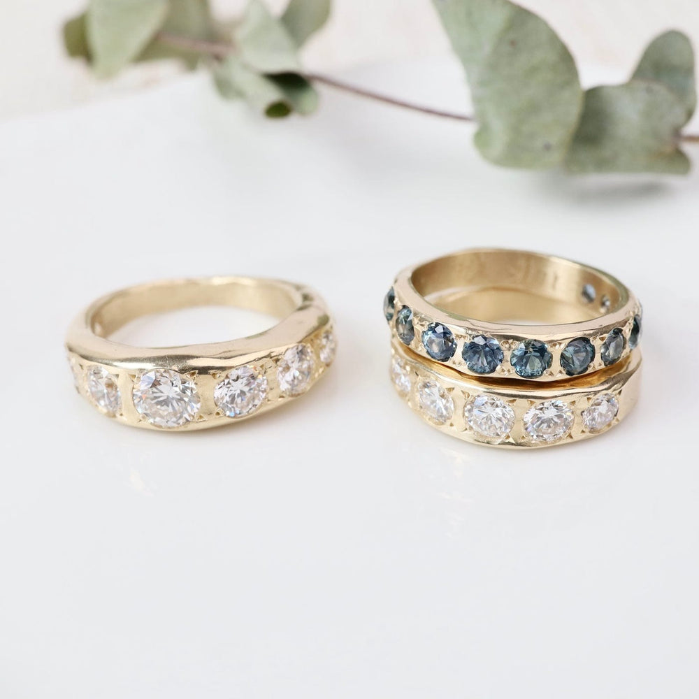 
                  
                    RNG-14K Nine Stone Lab Grown Diamond Band Ring
                  
                