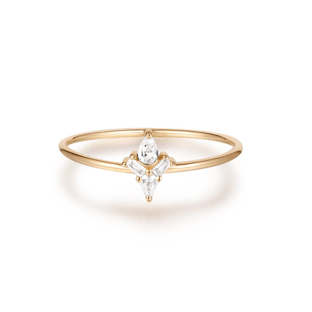 
                      
                        RNG-14K Pear & Baguette White Sapphire Ring
                      
                    