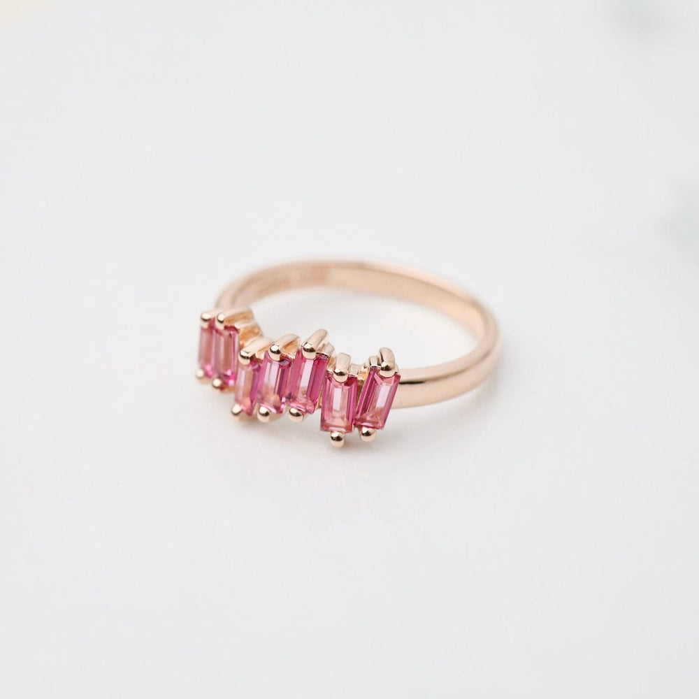 
                  
                    RNG-14K Pink Topaz Half Band Ring
                  
                