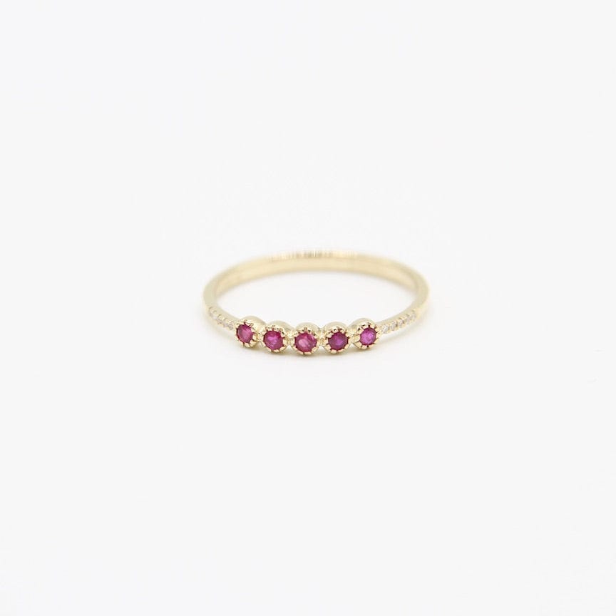 Load image into Gallery viewer, RNG-14K Rose Cut Ruby Ring
