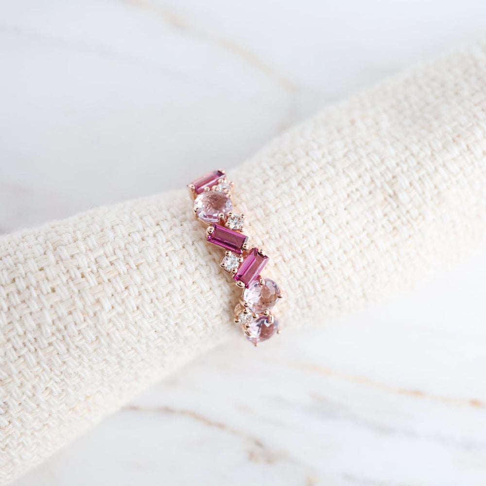 
                  
                    RNG-14K Rose Gold Mixed Cut Rose de France & Rhodolite Ring
                  
                