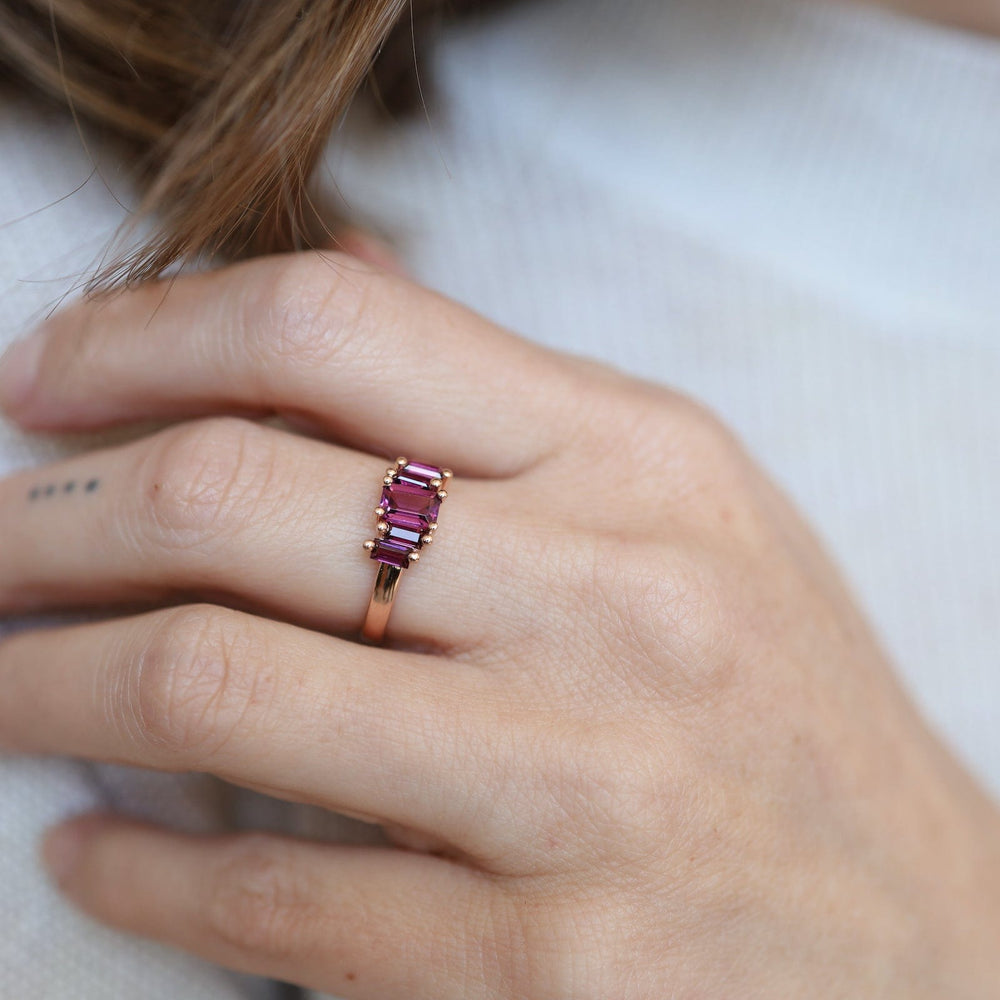 
                  
                    RNG-14K Rose Gold Rhodolite Garnet Ring
                  
                