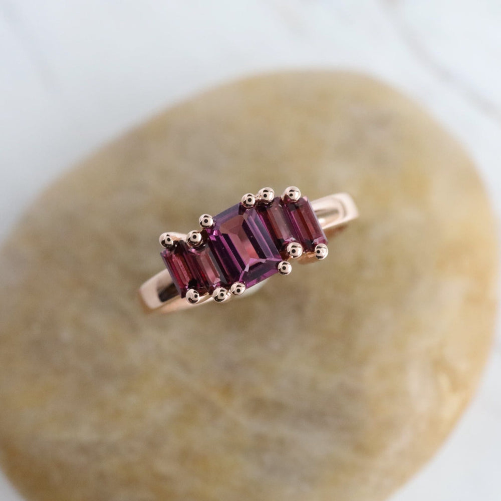 
                  
                    RNG-14K Rose Gold Rhodolite Garnet Ring
                  
                