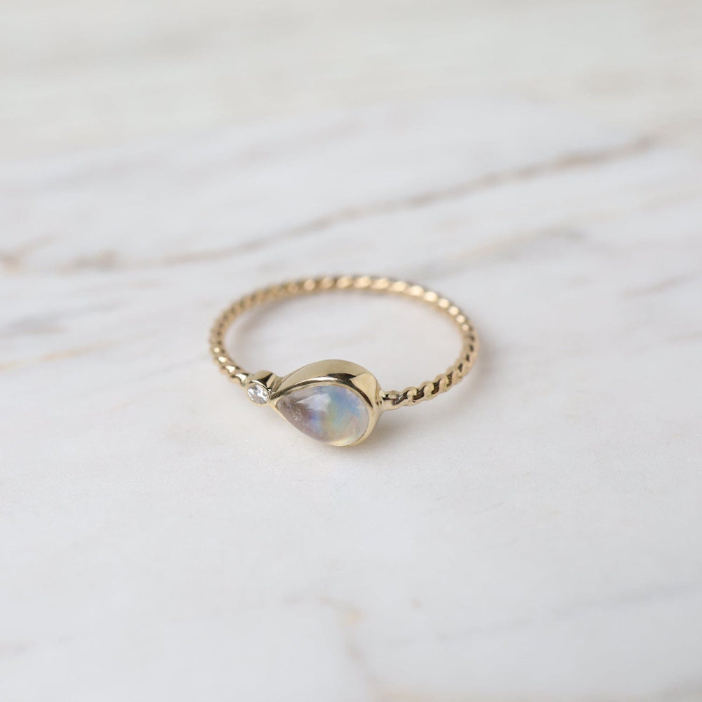 
                      
                        RNG-14K Stardust Ring - Moonstone & White Diamond
                      
                    