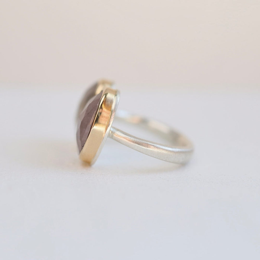 
                      
                        RNG-14K Sterling & 14K Gold Ring w/ Double Asymmetrical Ro
                      
                    