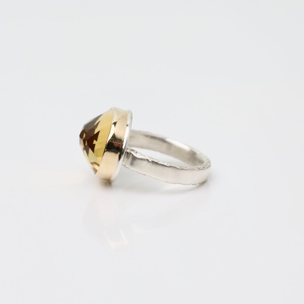 
                      
                        RNG-14K Sterling & 14K Gold Ring w/ Oval Inverted Citrine
                      
                    