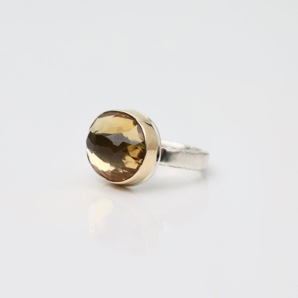 
                      
                        RNG-14K Sterling & 14K Gold Ring w/ Oval Inverted Citrine
                      
                    