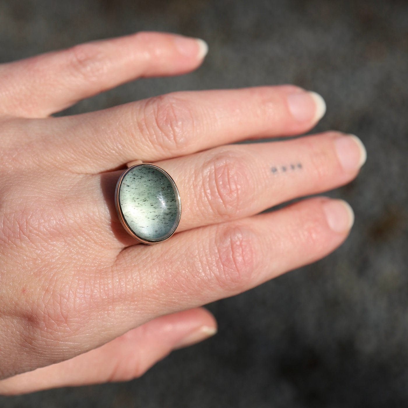 Jamie Joseph Oval Smooth Moss Aquamarine Ring – Dandelion