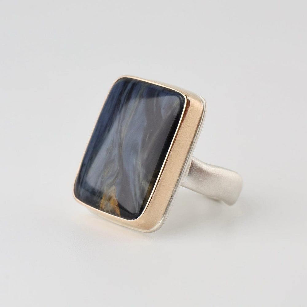 
                      
                        RNG-14K Sterling & 14K Gold Ring w/ Vertical Rectangular S
                      
                    