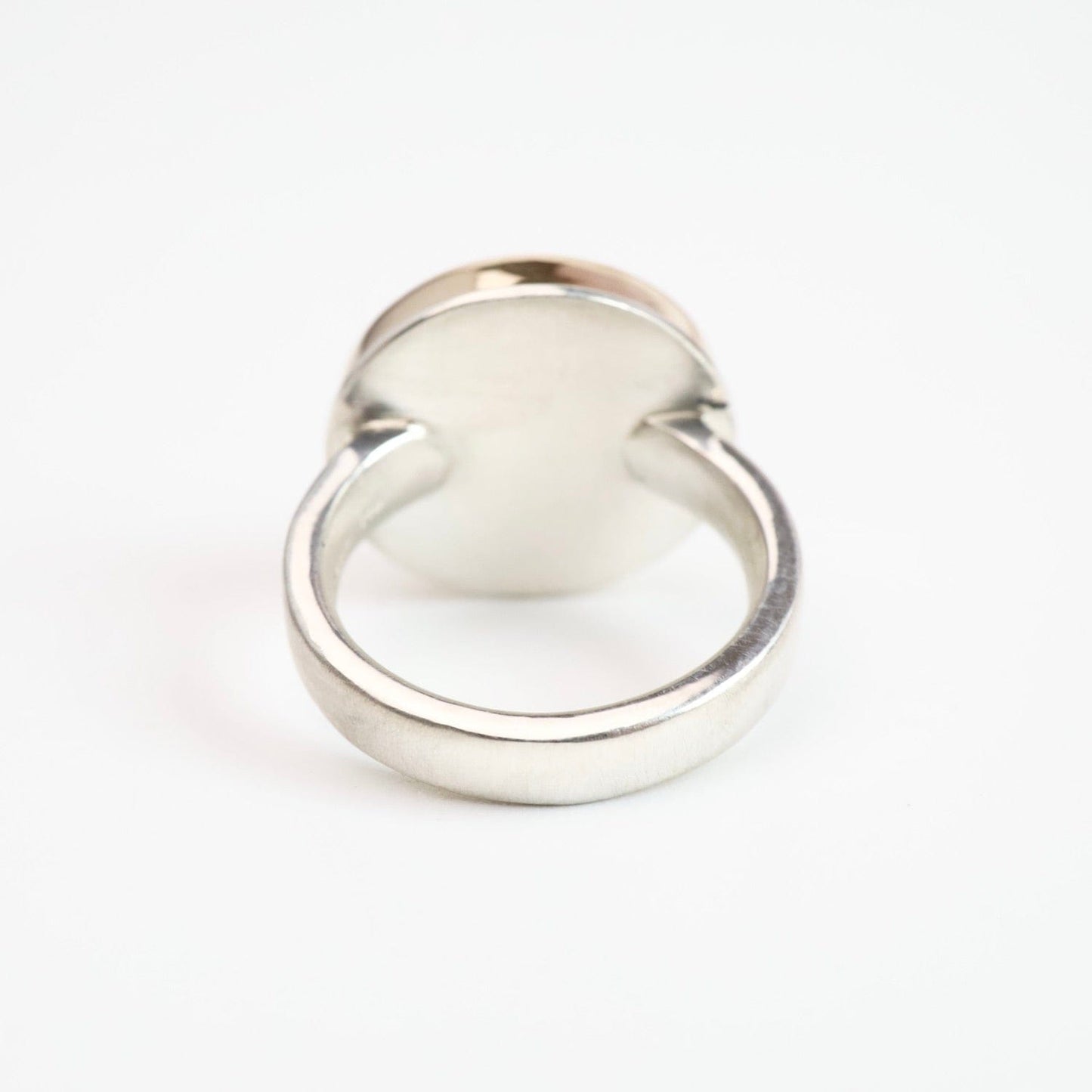 RNG-14K Sterling & 14K Gold Ring with Round Cultured Pearl
