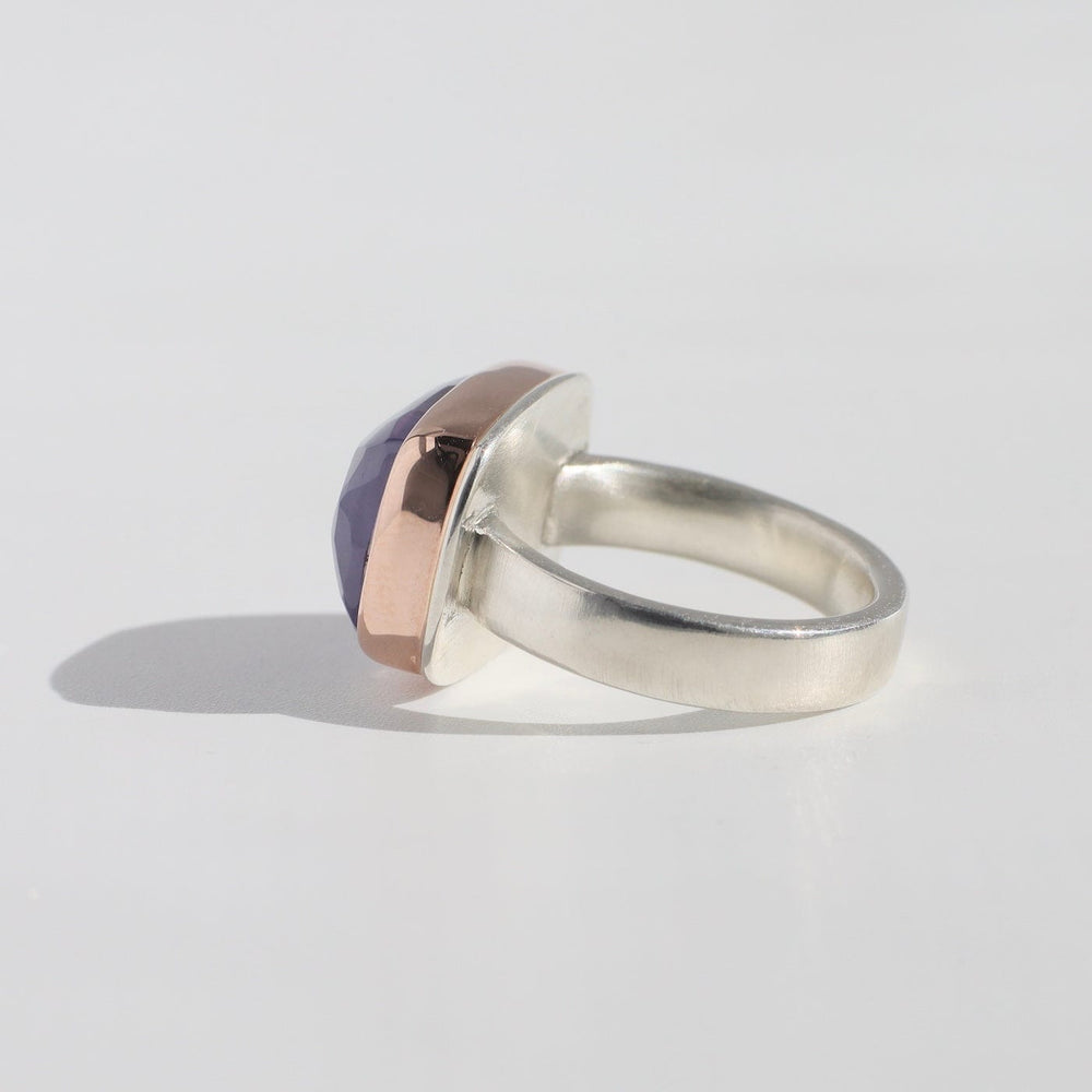 
                      
                        RNG-14K Sterling & 14K Rose Gold Ring w/ Rectangular Hand
                      
                    