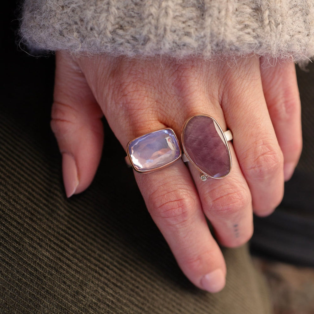 
                      
                        RNG-14K Sterling & 14K Rose Gold Ring w/ Rectangular Hand
                      
                    