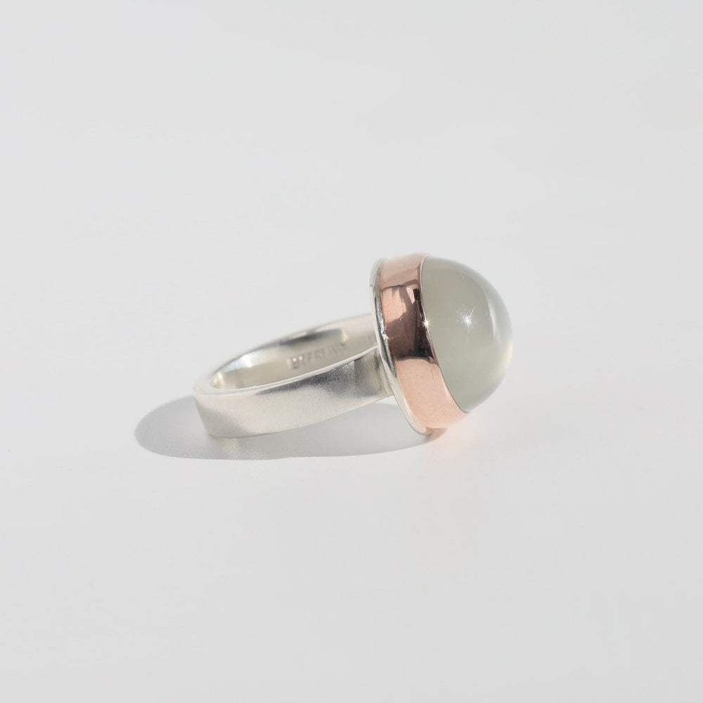 
                      
                        RNG-14K Sterling Silver & 14k Rose Gold Ring with Oval Smo
                      
                    