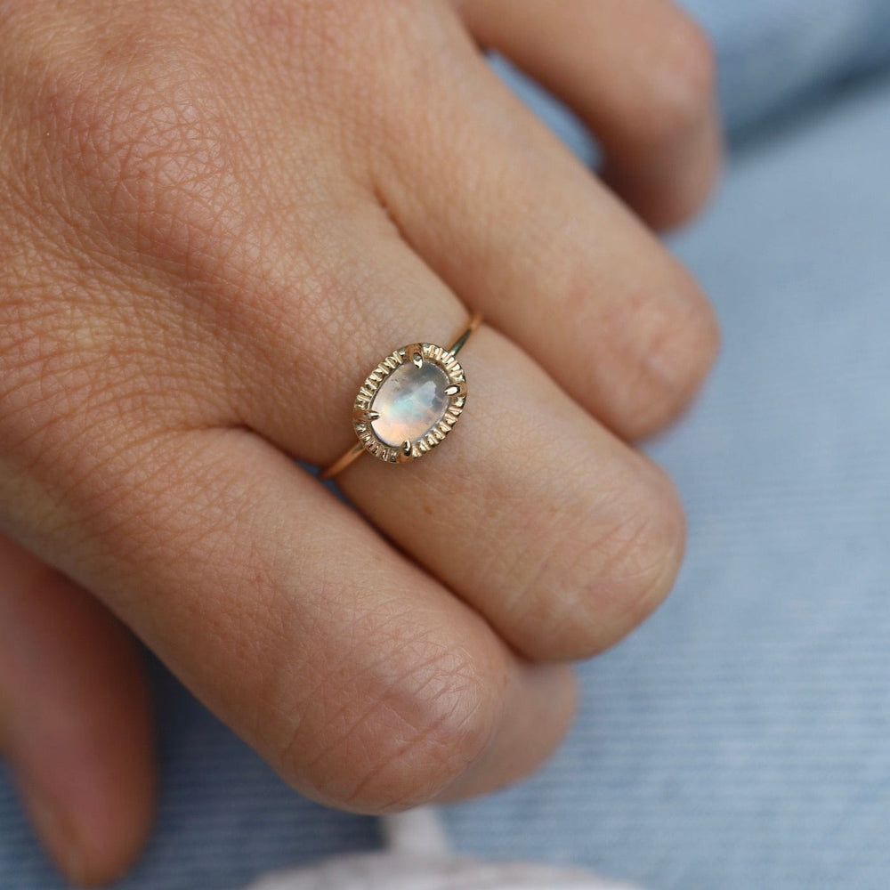 
                      
                        RNG-14K Swell Ring - Cabochon Moonstone
                      
                    