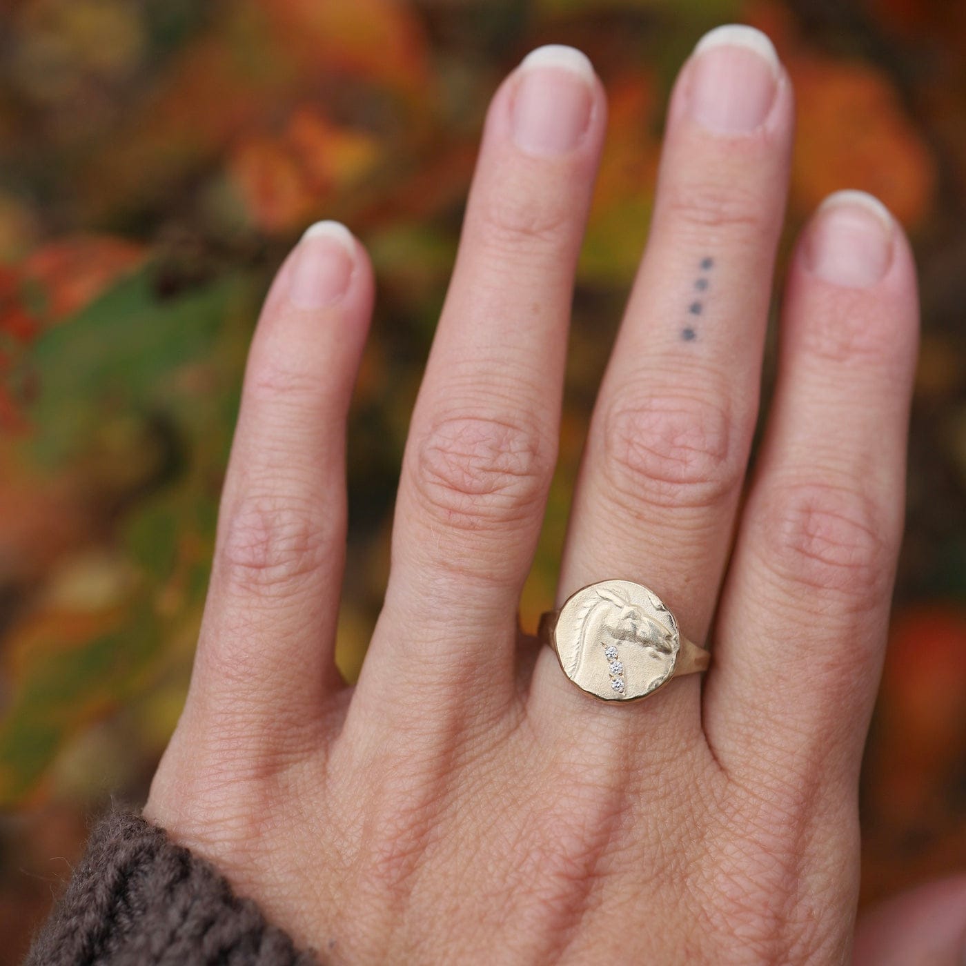 RNG-14K The Horse Artifact Power Signet Ring