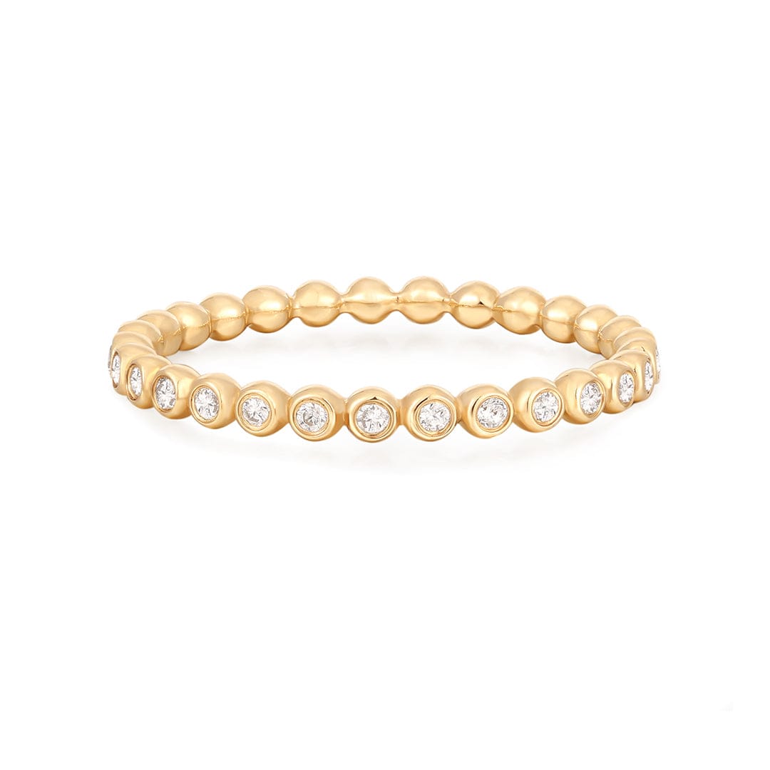 RNG-14K Viola Lab Grown Diamond Beaded Band Ring