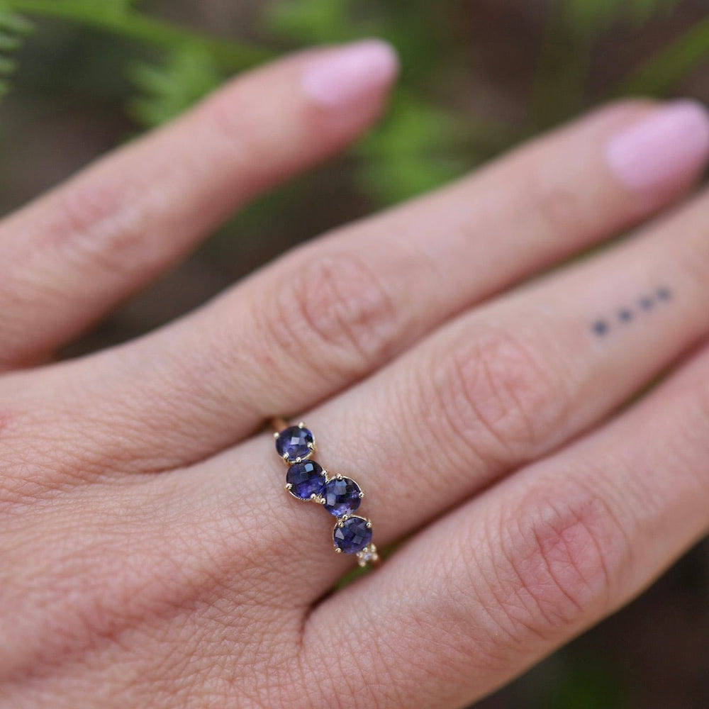 
                      
                        RNG-14K Yellow Gold 4mm Round Iolite Ring
                      
                    