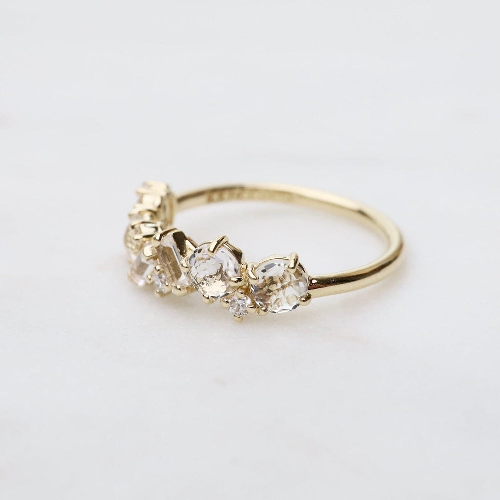 
                  
                    RNG-14K Yellow Gold Mixed Cut White Topaz Ring
                  
                