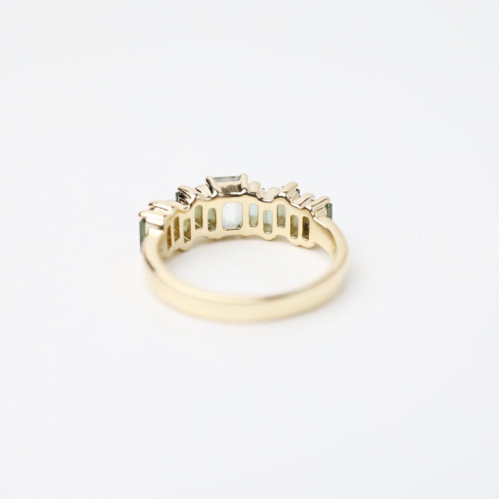 
                  
                    RNG-14K Yellow Gold Mixed Green Baguette Half Band
                  
                