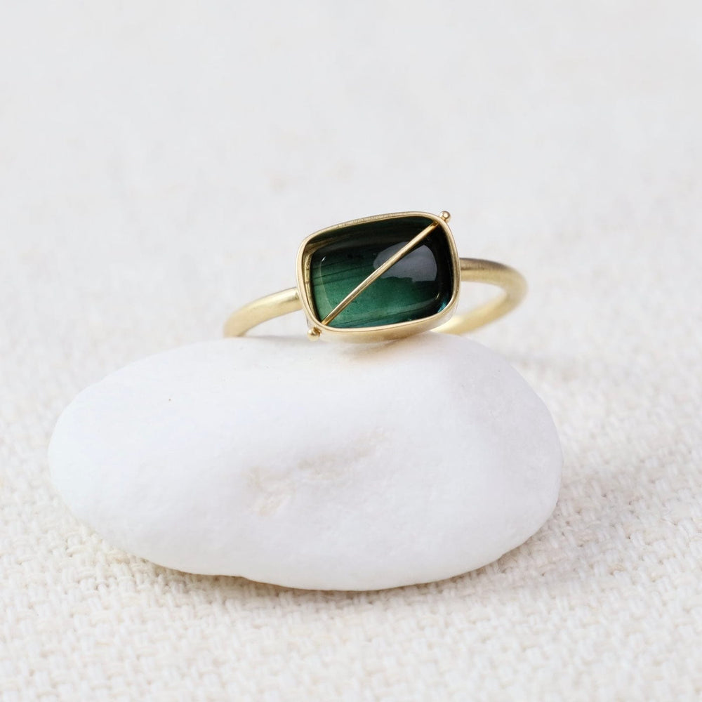 
                  
                    RNG-18K Captured Green Tourmaline Ring
                  
                