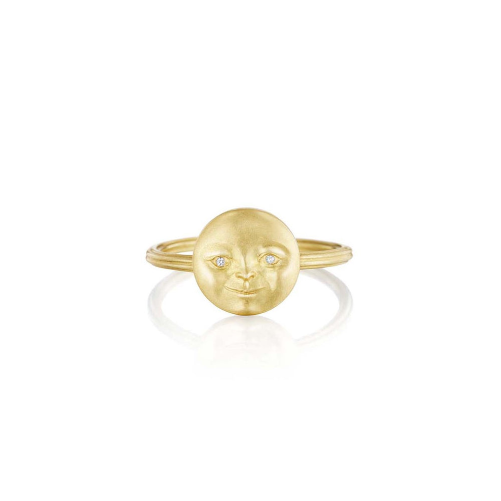 
                      
                        RNG-18K Gold Moonface Fluted Band Ring
                      
                    