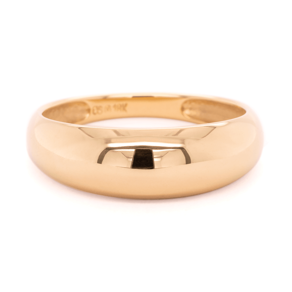 RNG-18K High Polished Luna Bombe Ring