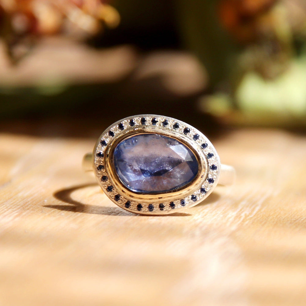 
                      
                        RNG-18K One of a Kind Blue Sapphire 18k & Sterling Silver Ring
                      
                    