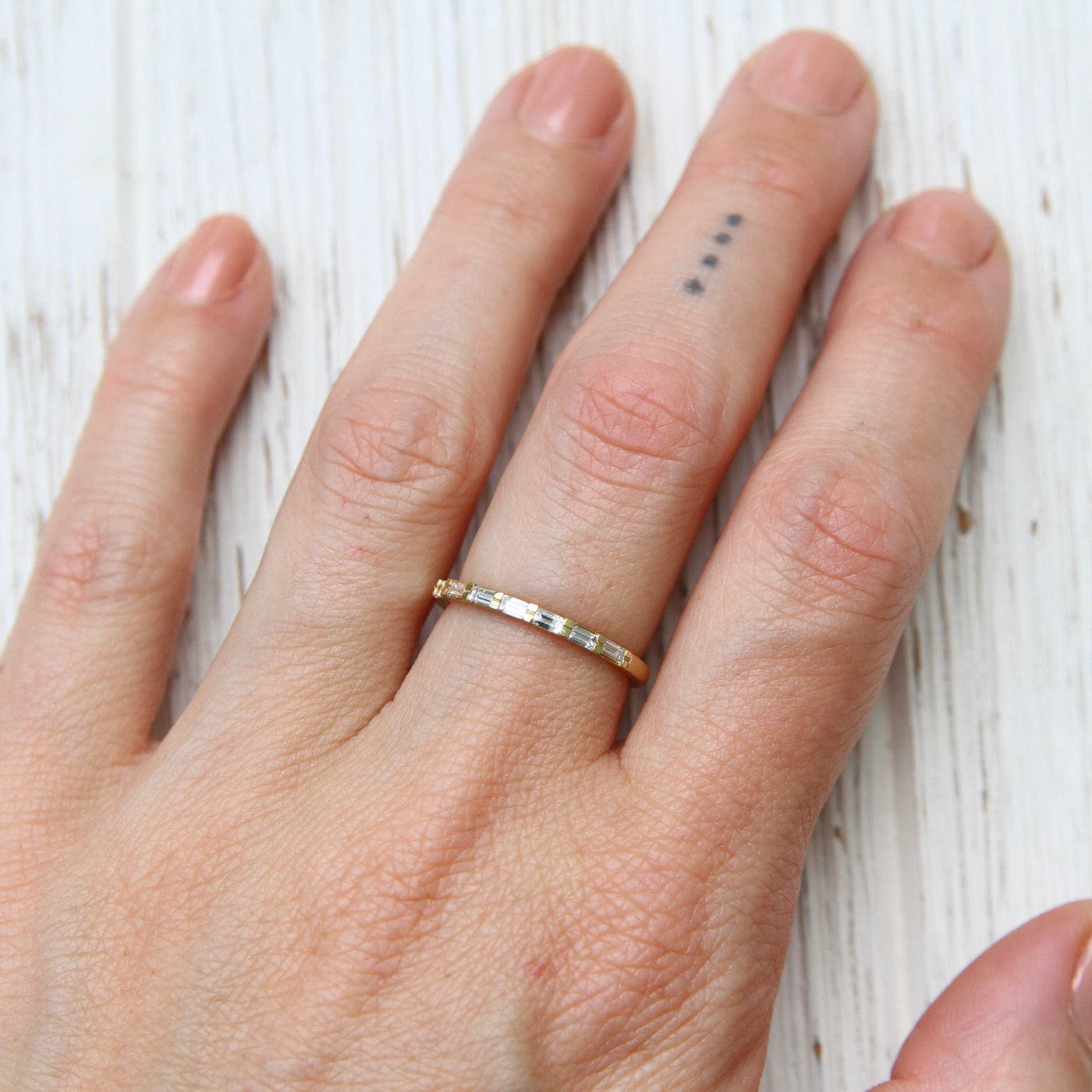 Seven Diamond Baguette Band – Dandelion Jewelry