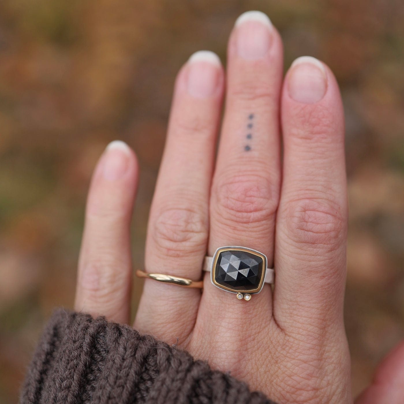 Rosecut Hematite Ring – Dandelion Jewelry - Main Image
