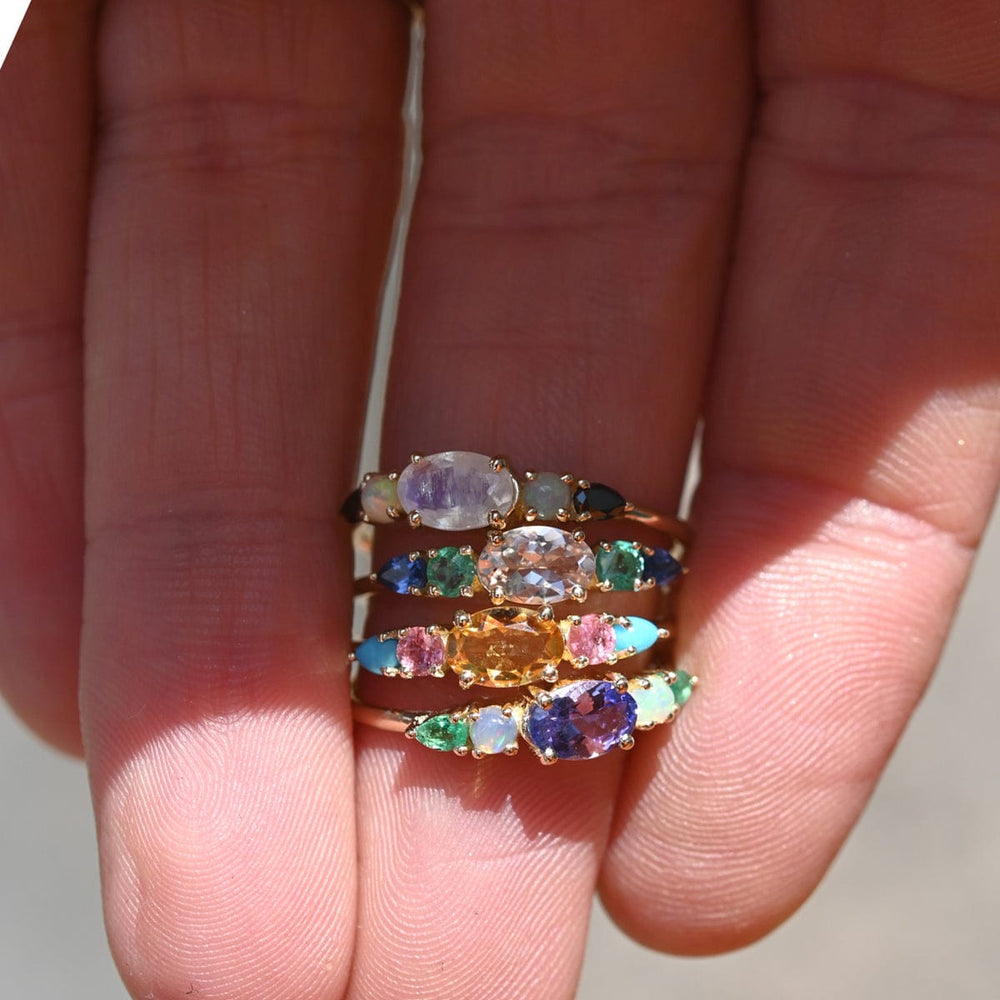 
                      
                        RNG-9K 9k Yellow Gold Multi Gemstone Claw Set Ring - Tanz
                      
                    