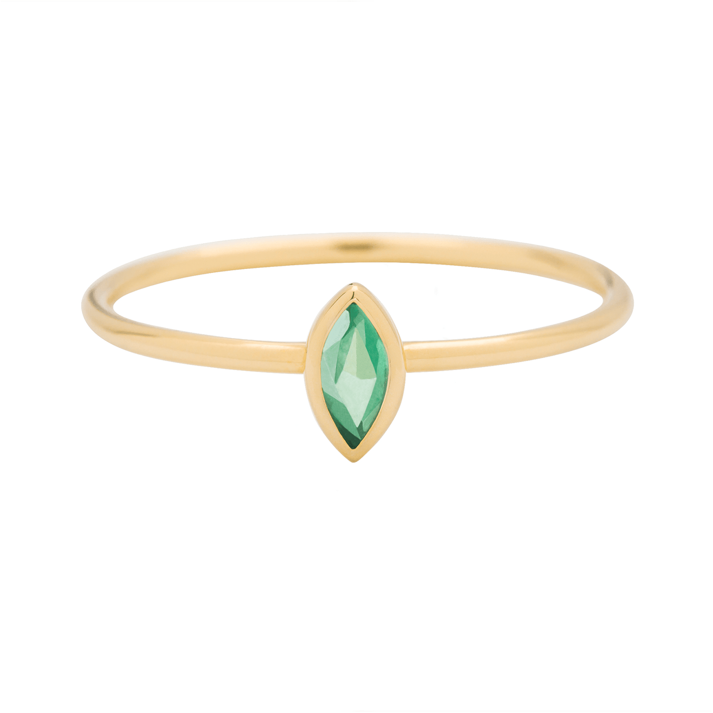 RNG-9K Emerald Stacking Ring - Vertical Marquise