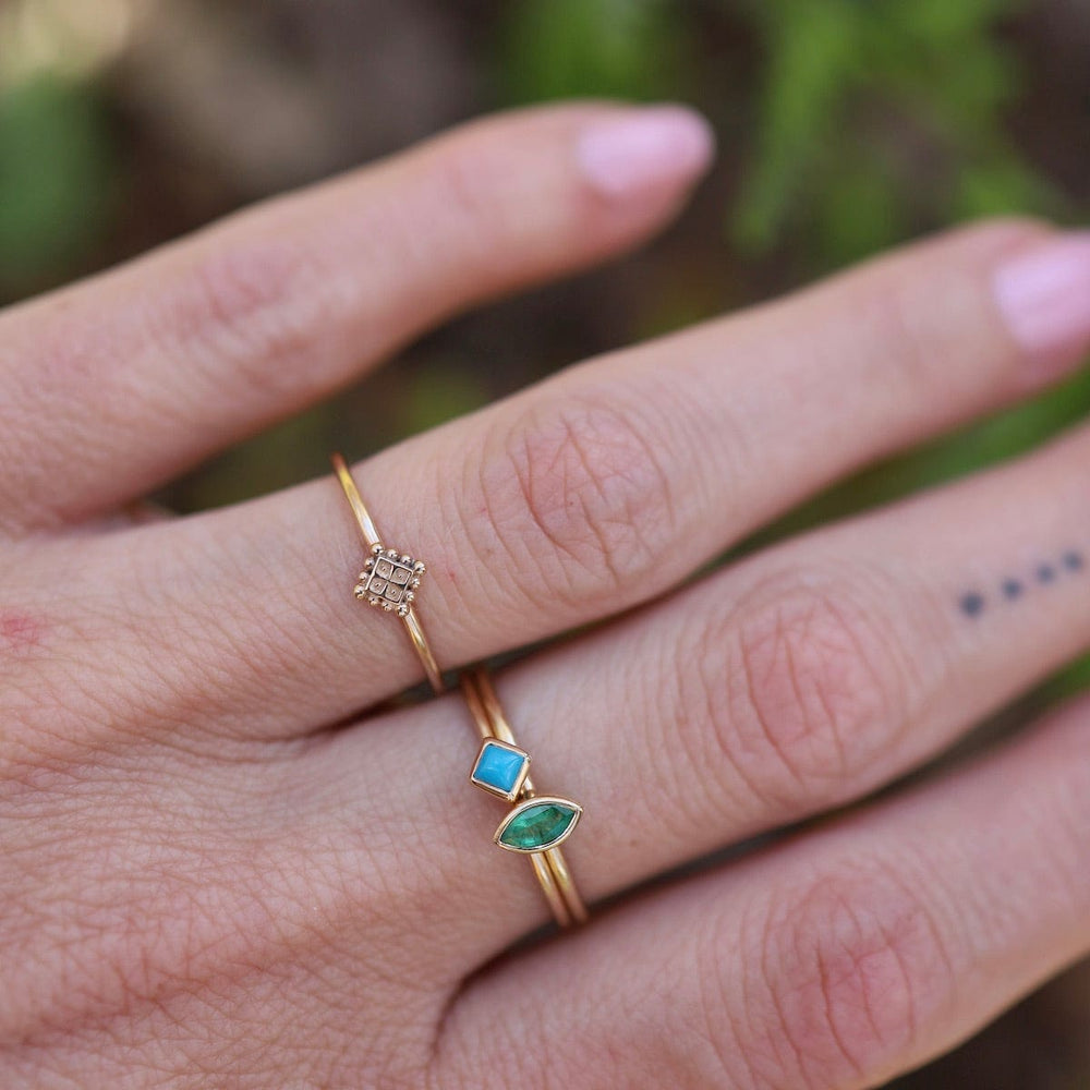 
                      
                        RNG-9K Emerald Stacking Ring - Vertical Marquise
                      
                    