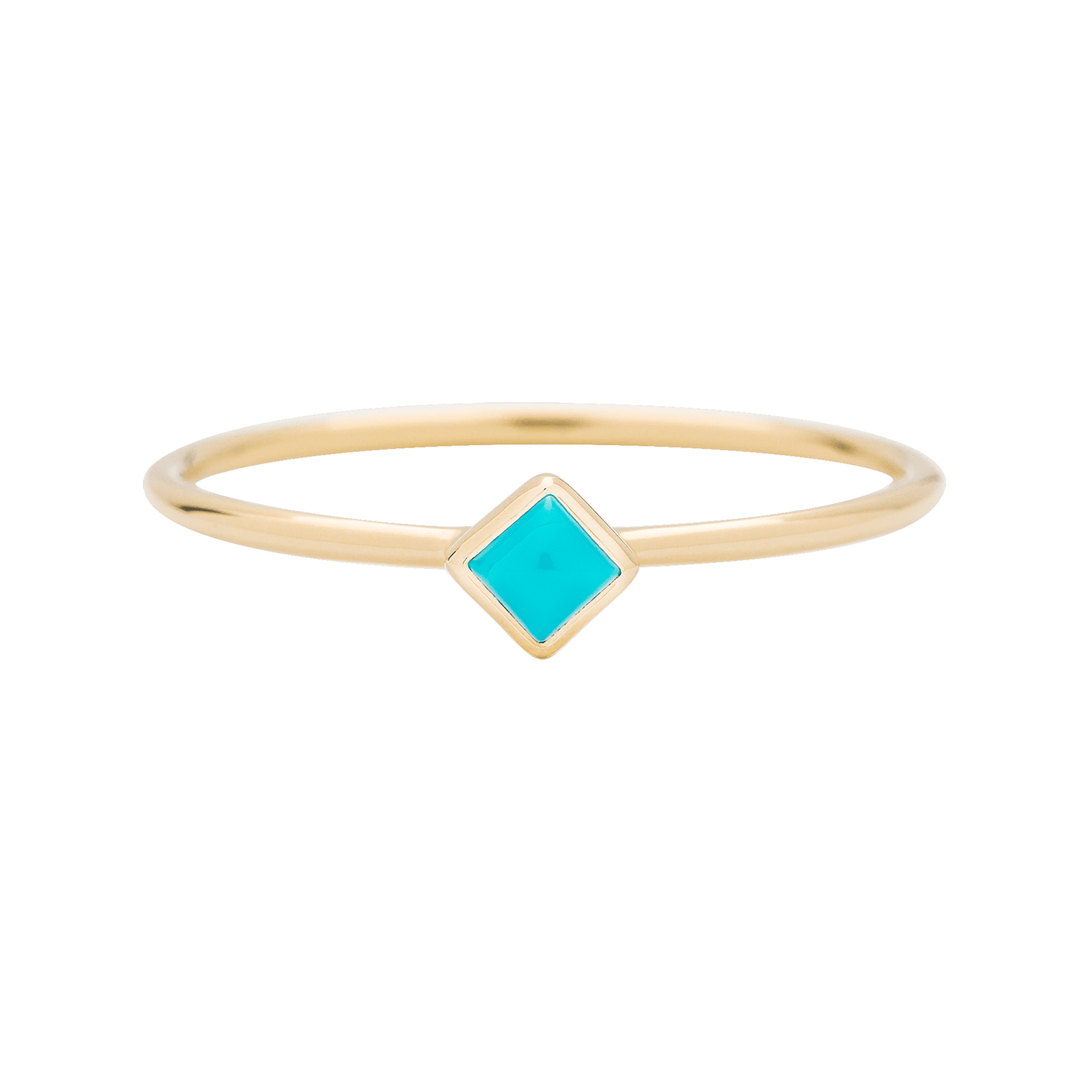 RNG-9K Turquoise Stacking Ring - Princess Cut