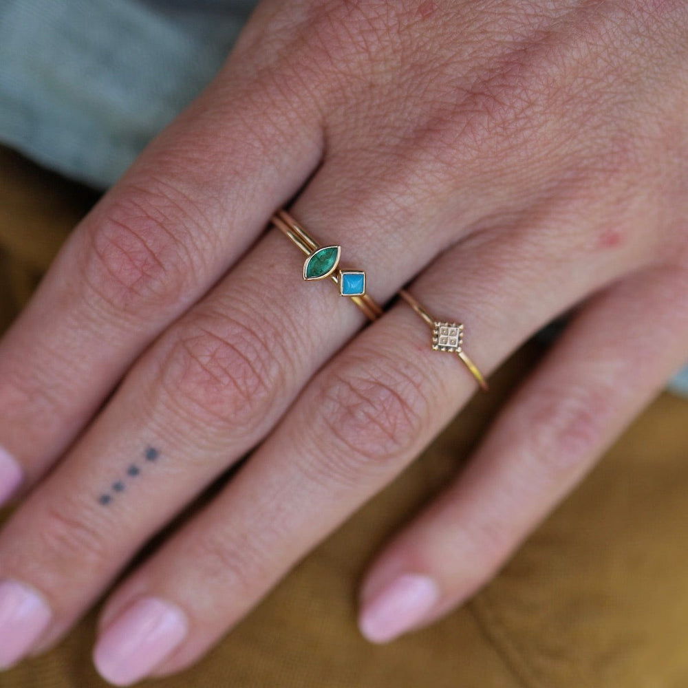 
                      
                        RNG-9K Turquoise Stacking Ring - Princess Cut
                      
                    