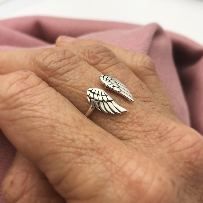 RNG Adjustable Angel Wing Ring