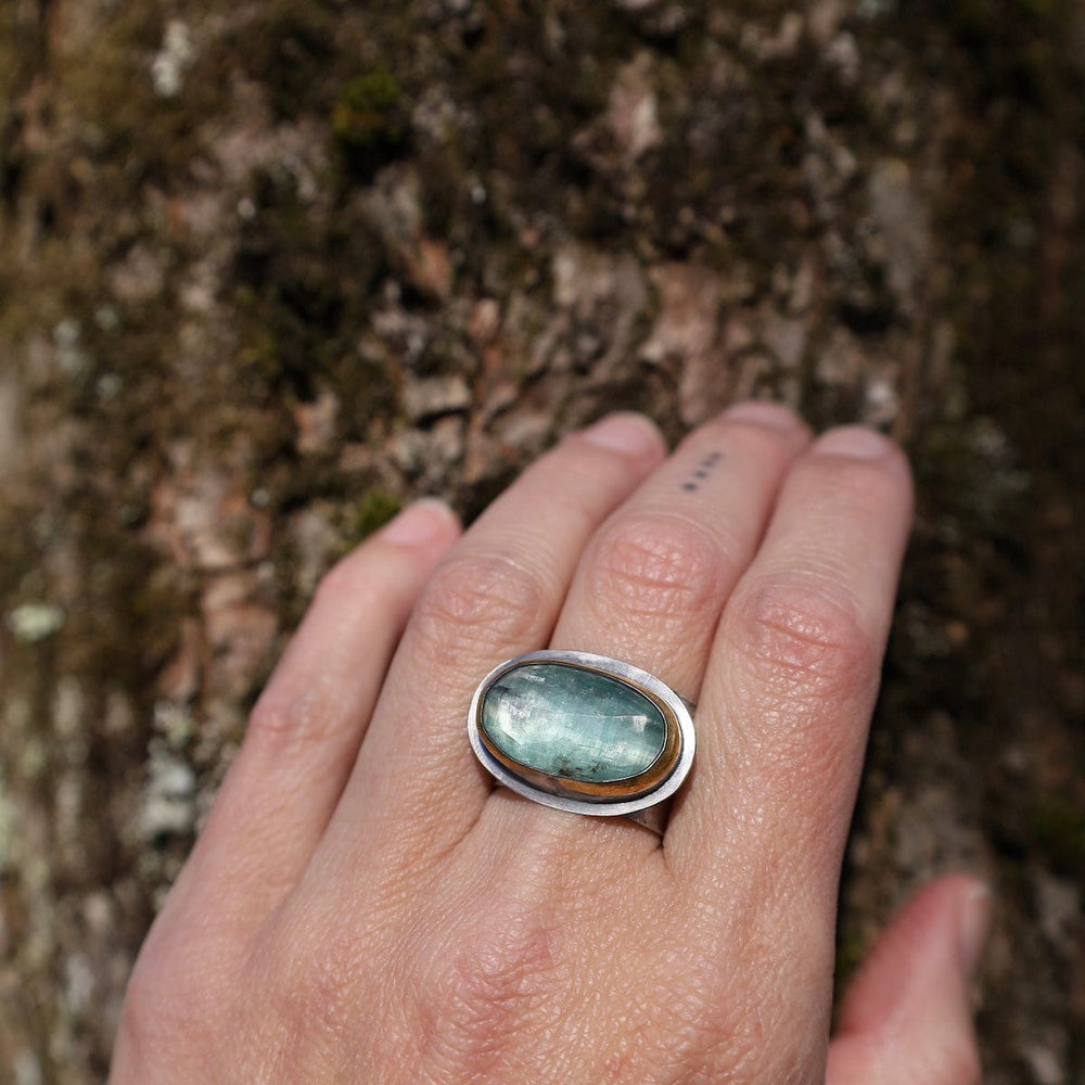 
                      
                        RNG Adjustable Band with Sky Blue Kyanite - Set East/W
                      
                    