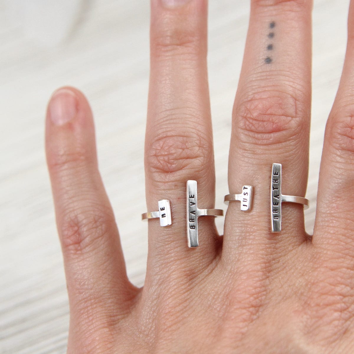 RNG Adjustable Ring - "Be Brave"