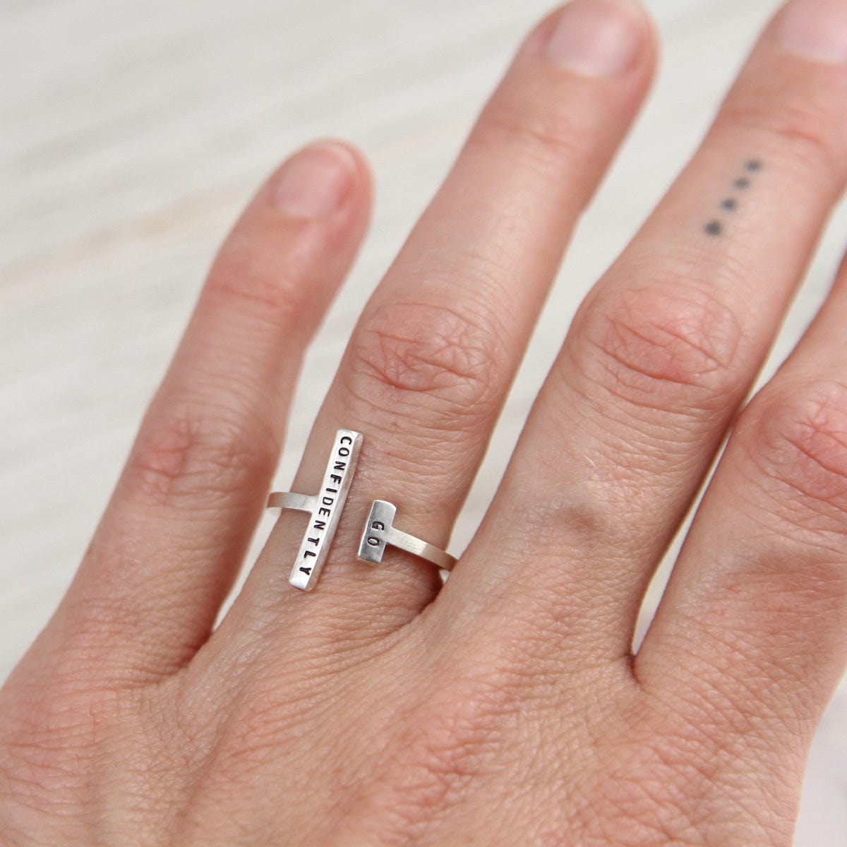 RNG Adjustable Ring - "Go Confidently"