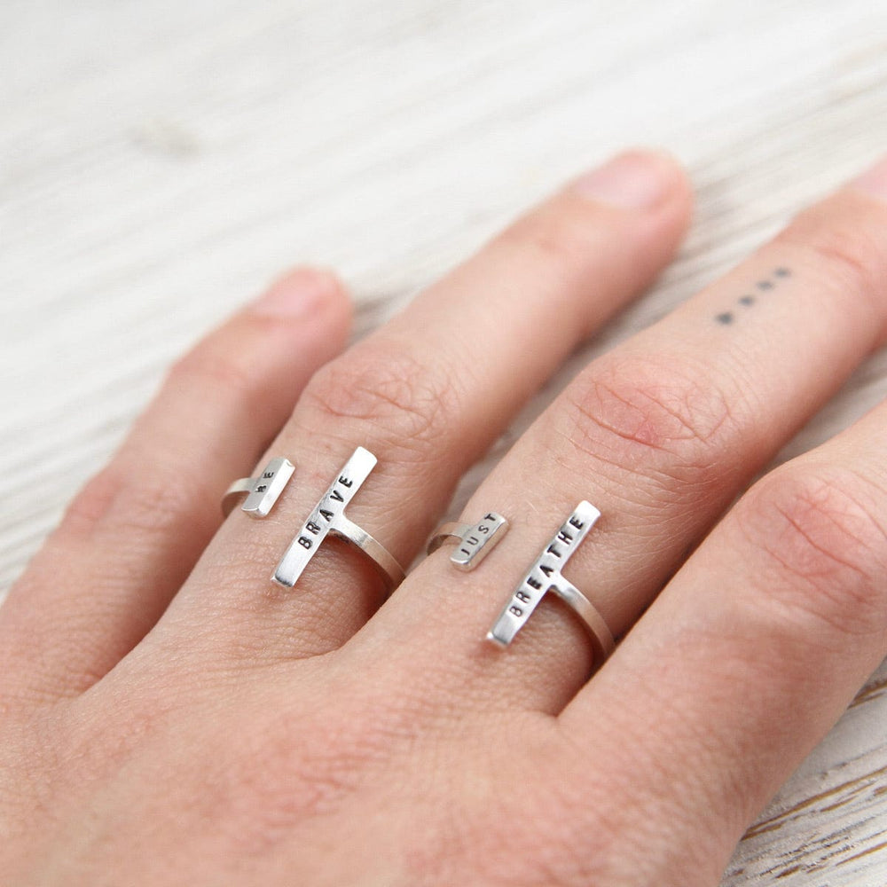 RNG Adjustable Ring - "Just Breathe"