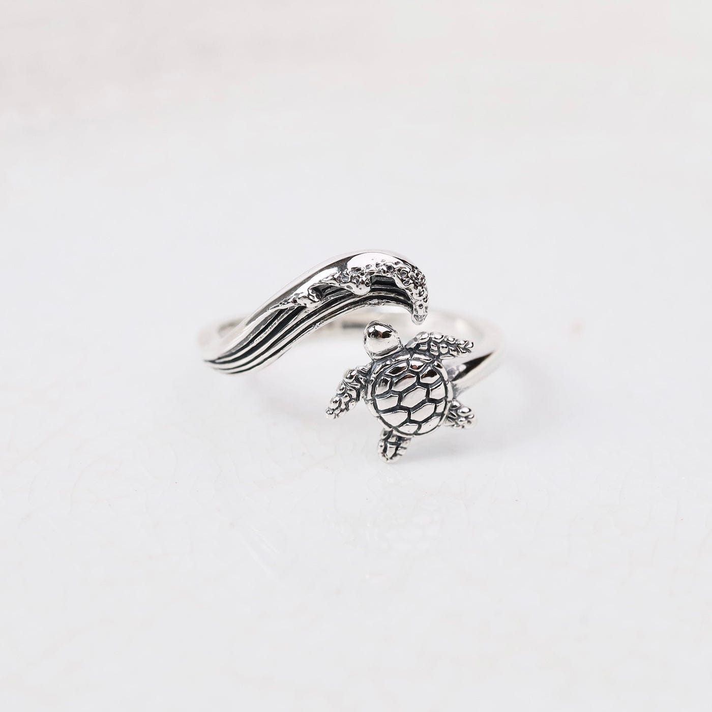 RNG Adjustable Sea Turtle & Wave Ring