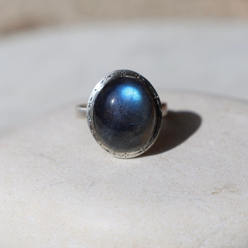 
                      
                        RNG Bezel Set Labradorite Ring
                      
                    