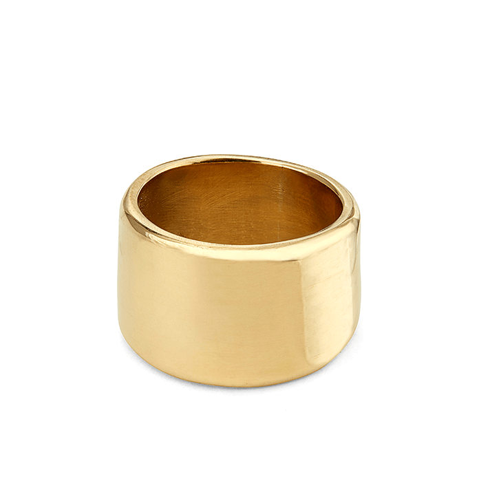 RNG-BRASS Ripple Band Rings - Gold Plated Brass